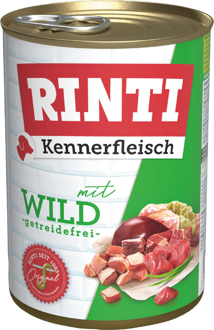 RINTI Hunde-Nassfutter Kennerfleisch mit Wild